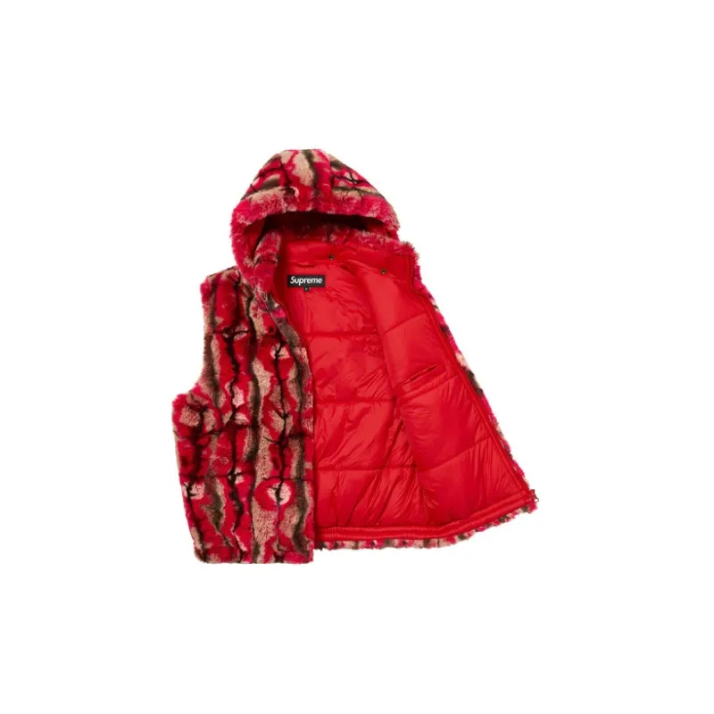 Supreme Faux Fur Hooded Vest-6