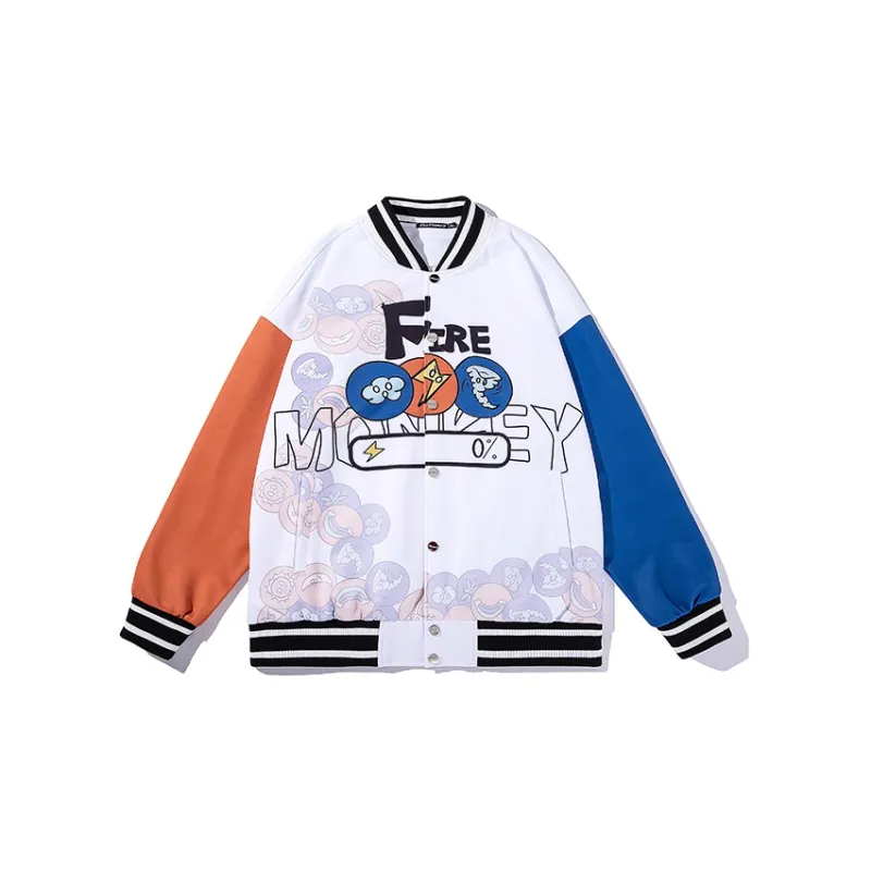 FireMonkey Baseball Jacket Unisex White-1