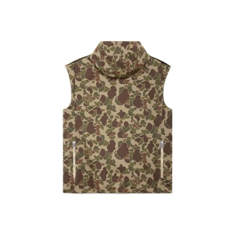 CELINE Camouflage Button Detailed Drawstring Gilet-1
