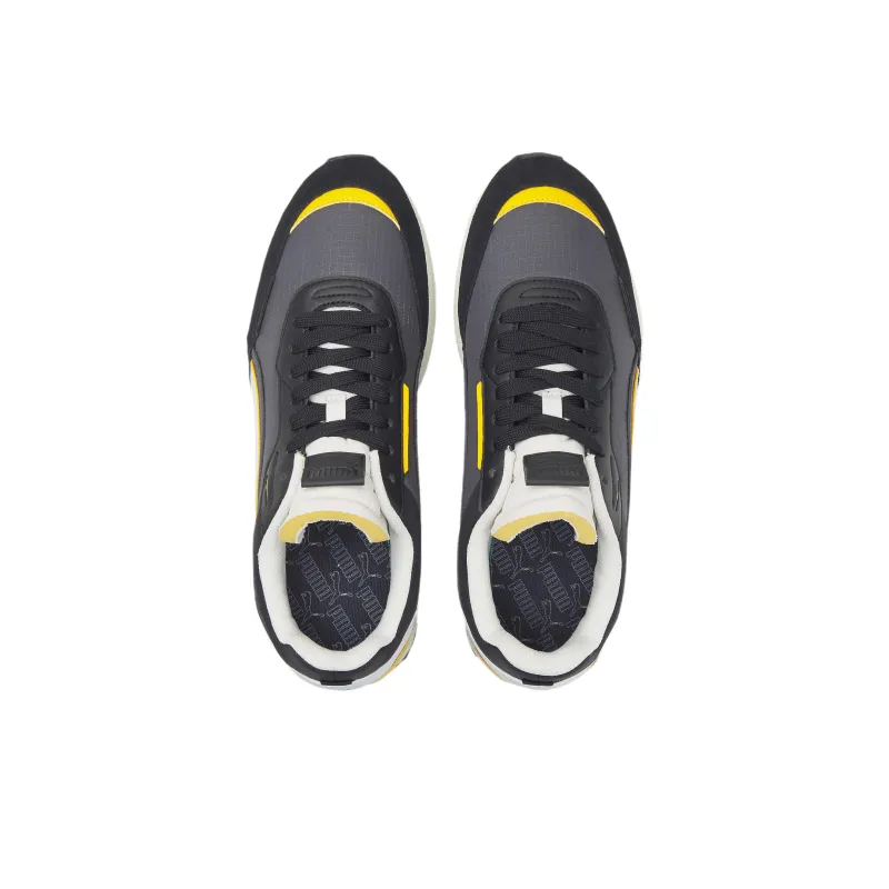 PUMA City Rider Electric Cushioning Anti-Slip And Wear-Resistant Low-Top Sports Casual Shoes Unisex Black White Yellow-2