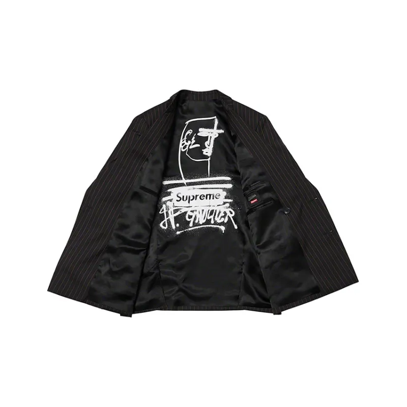 Supreme Jean Paul Gaultier Pinstripe Double Breasted Blazer-1