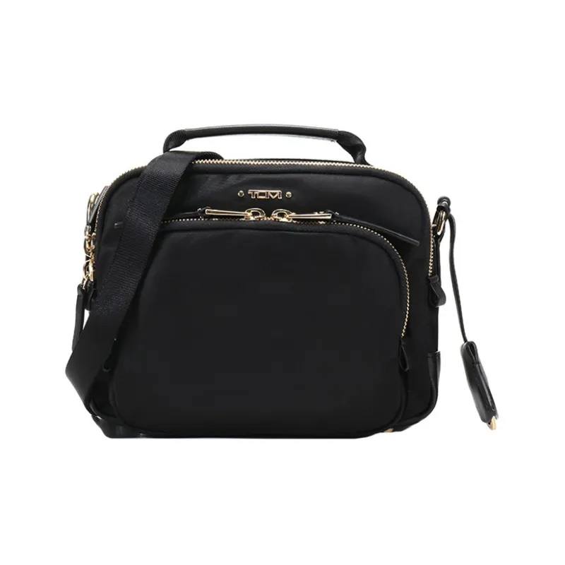 TUMI Voyageur Leather Trim Handbag Shoulder Bag Crossbody Bag Men's Black-0
