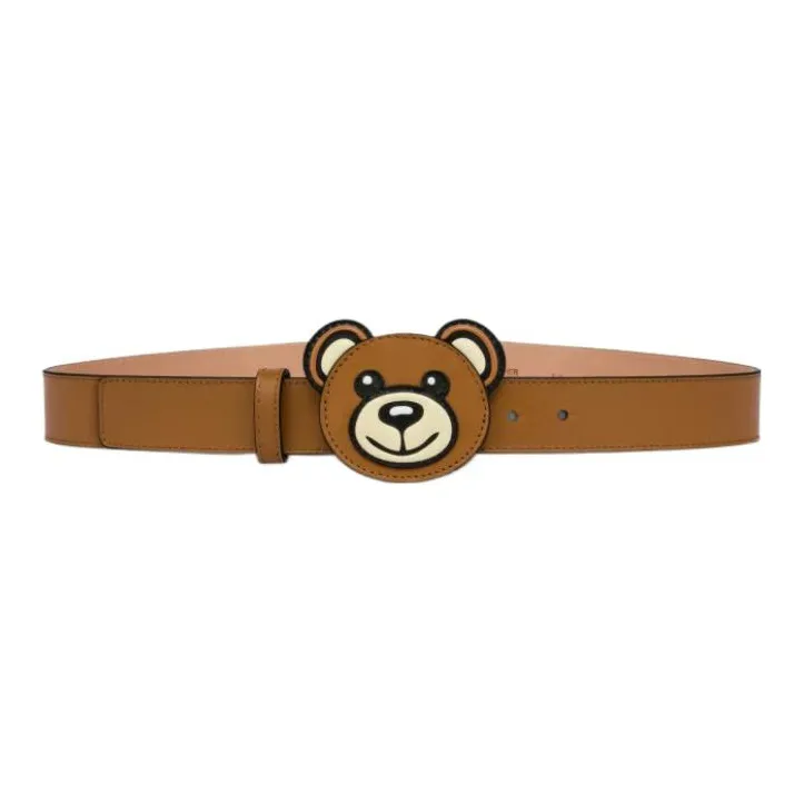 MOSCHINO Leather Belts Unisex Brown-0