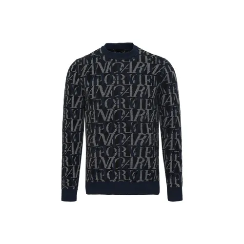 EMPORIO ARMANI Sweaters Men Navy Blue