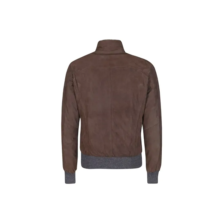 BARBA FW21 Leather Jacket Men's Brown-1