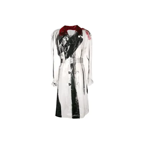 Maison Margiela Trench Coats Men Transparent