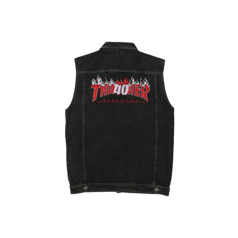 Thrasher Vests Unisex Black-1