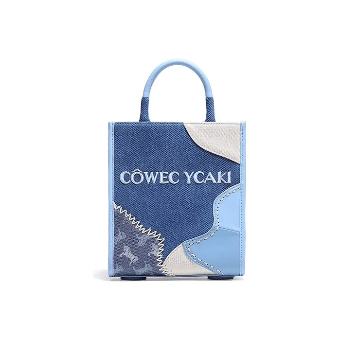 COWEC YCAKI Handbags Reborn Denim Blue-1