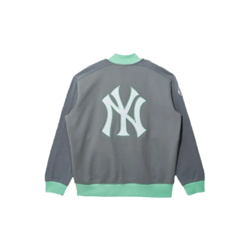 New Era Baseball Jacket Unisex Gray-1