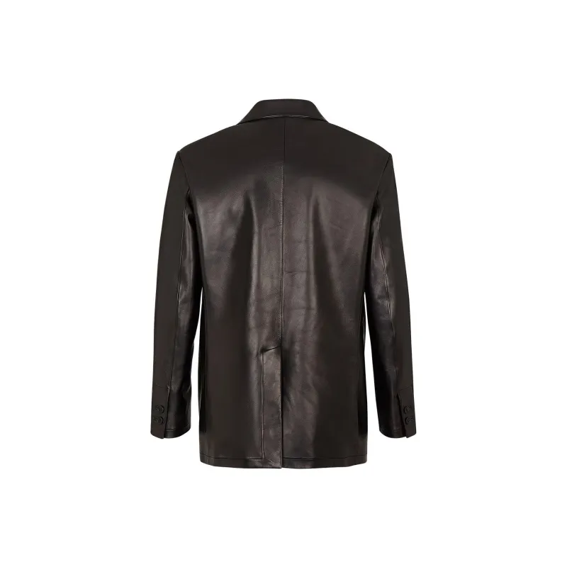 FENDI Leather Jackets Men Black-1