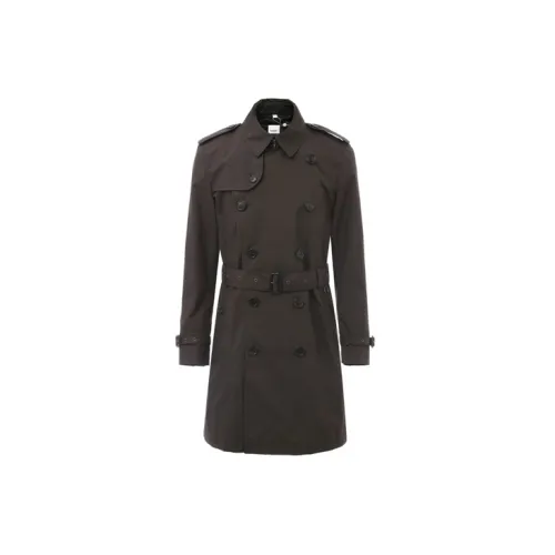 Burberry Trench Coats Men Black Gray