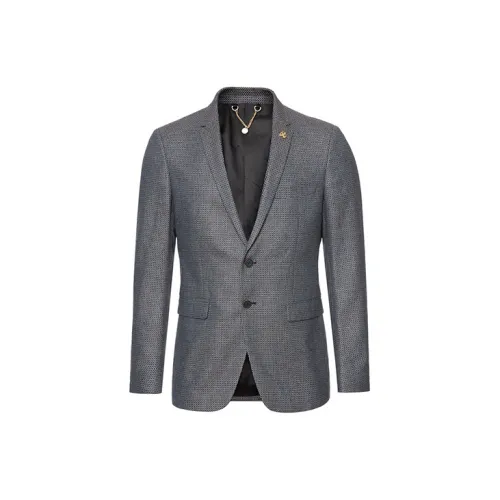 DAVID NAMAN Business Suit Men Gray