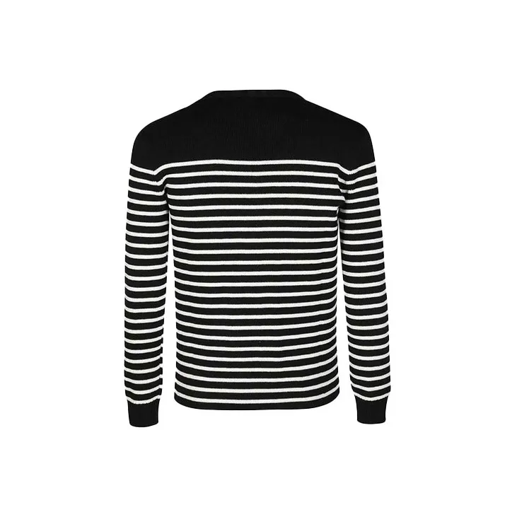 SAINT LAURENT Striped Crewneck Jumper-1