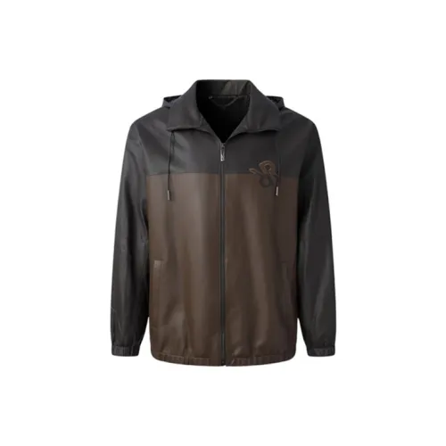 RARE Leather Jackets Men Coffee