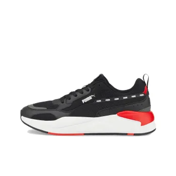 PUMA X-Ray 2 Cushioning Anti-Slip And Wear-Resistant Low-Top Casual Shoes Men's Black Red