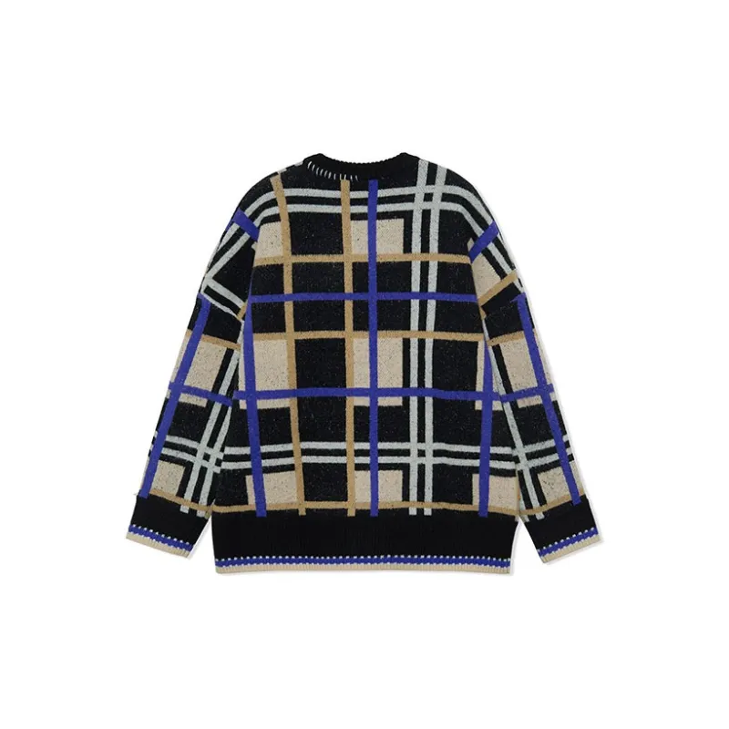 LINING Sweaters Men Black Plaid-1
