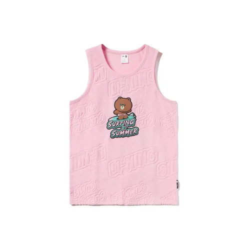 Line Friends X LINING Sports Fashion Collection Tank Tops Unisex Phoenix Pink