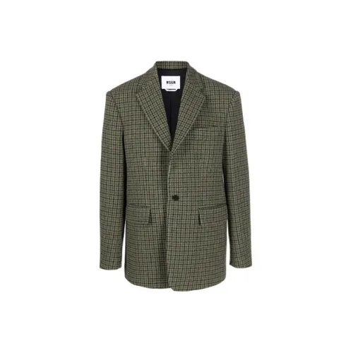 MSGM Business Suits Men Green