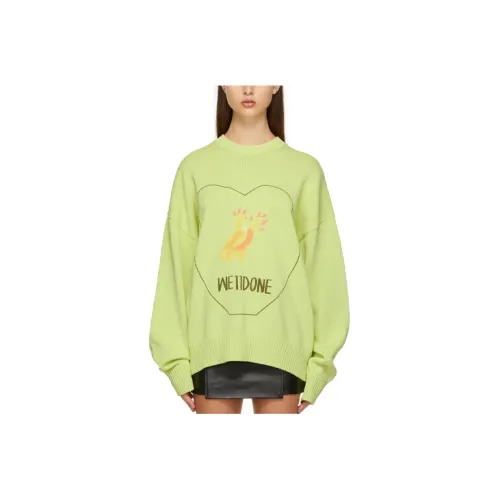 WE11DONE Sweaters Unisex Neon Green