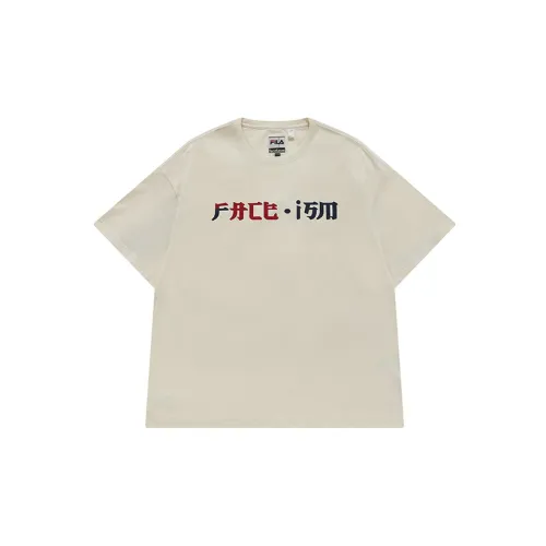 Facetasm X FILA FUSION FILA X FACETASM T-Shirts Men Malted Milk White