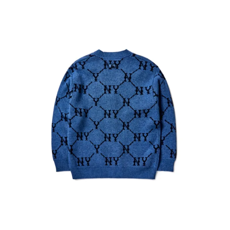 MLB Mlb Old Flower Knitwear Unisex Blue-1
