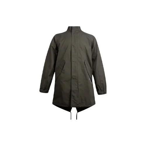 Converse Trench Coats Men Army Green