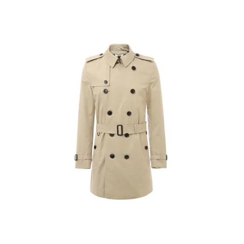 Burberry Trench Coats Men Light Khaki