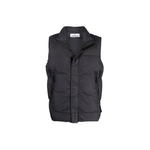 STONE ISLAND Vests Men Charcoal Gray