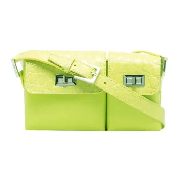 By Far Baby Billy Crocodile Pattern Cow Leather Shoulder Bag Handbag Shoulder Bag Women's Light Green