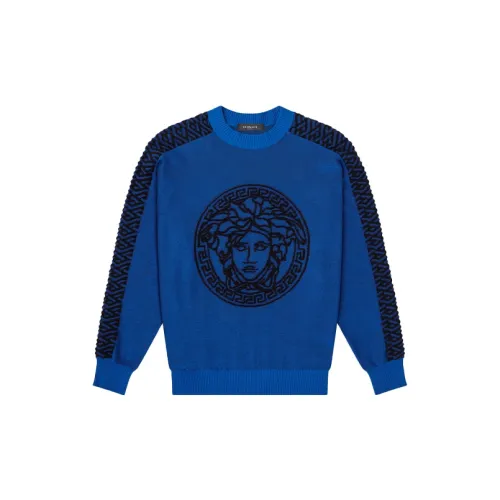 VERSACE Sweaters Men Blue