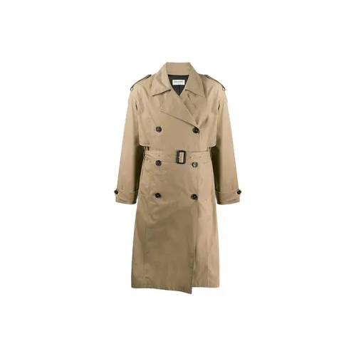 SAINT LAURENT Trench Coats Men Brown