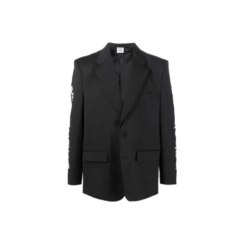 Vetements Business Suits Men Black