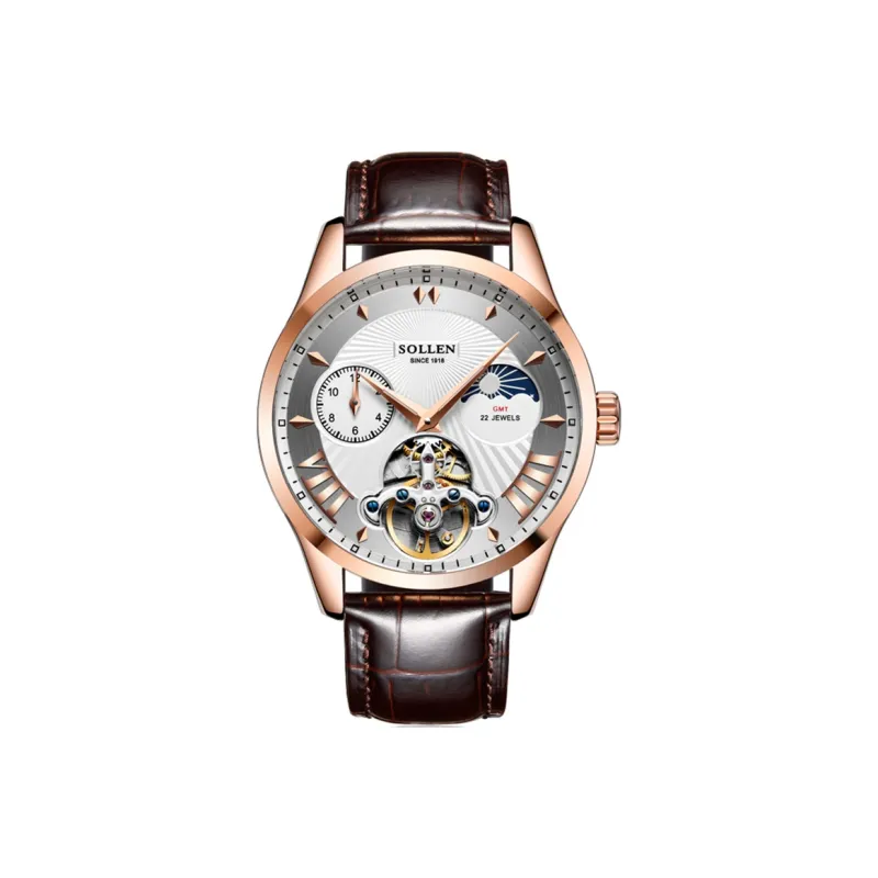 SOLLEN Automatic Mechanical Movement Watch Men's Watches Black Dial SL302-5
