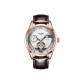 302 Rose Gold White Dial Leather Strap