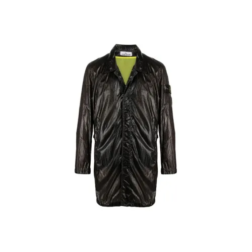 STONE ISLAND Trench Coats Men Black