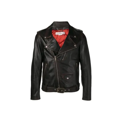 Golden Goose Leather Jackets Men Black