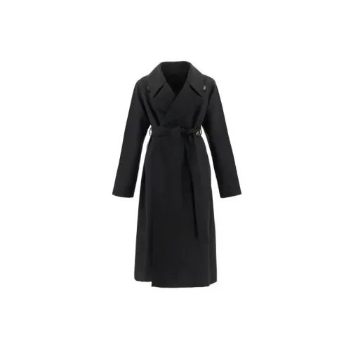 RICK OWENS Trench Coats Men Black