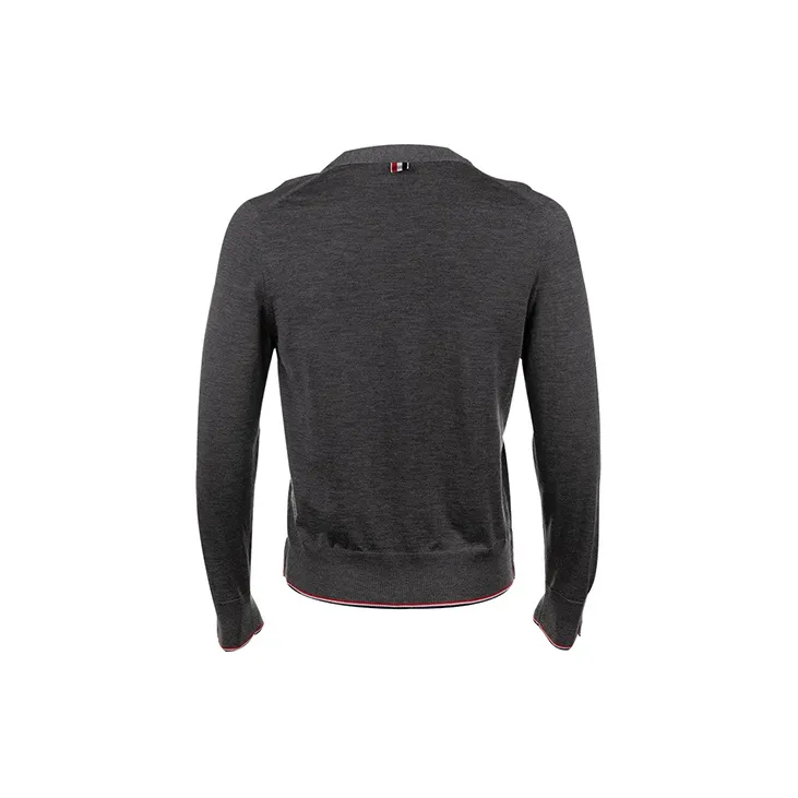 THOM BROWNE Cashmere Sweaters Men Gray-1