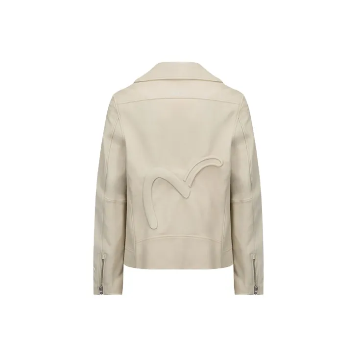 EVISU Leather Jackets Men Beige-1