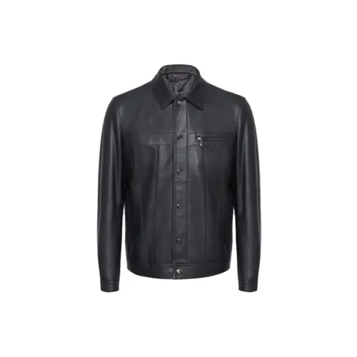 RARE Leather Jackets Men Black