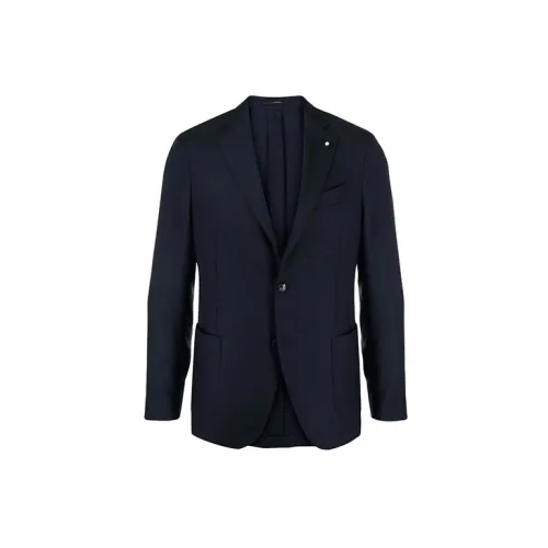 LARDINI Business Suits Men Navy Blue