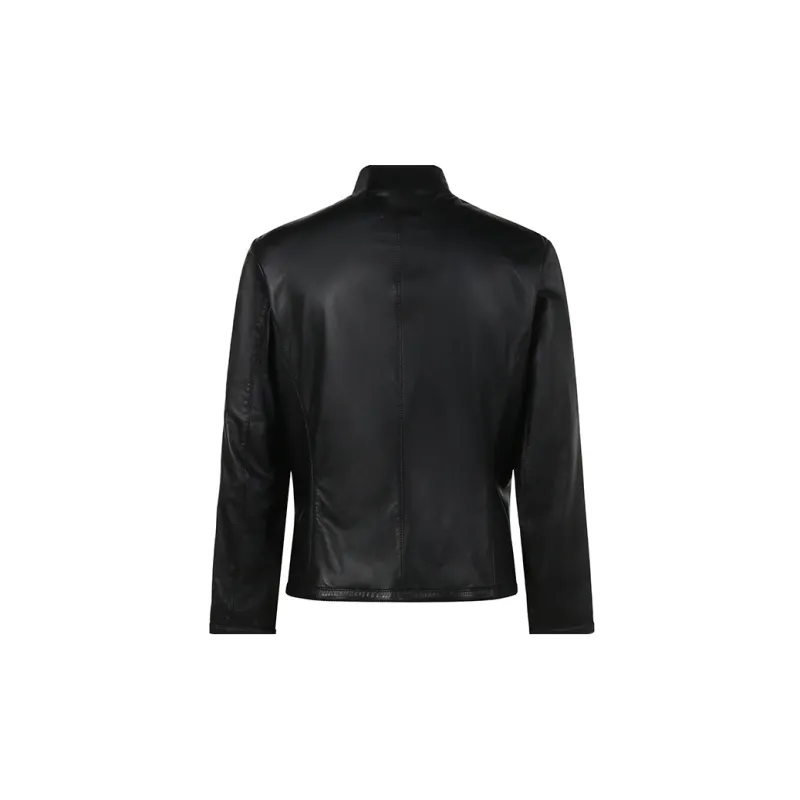 EMPORIO ARMANI Leather Jackets Men Black-1
