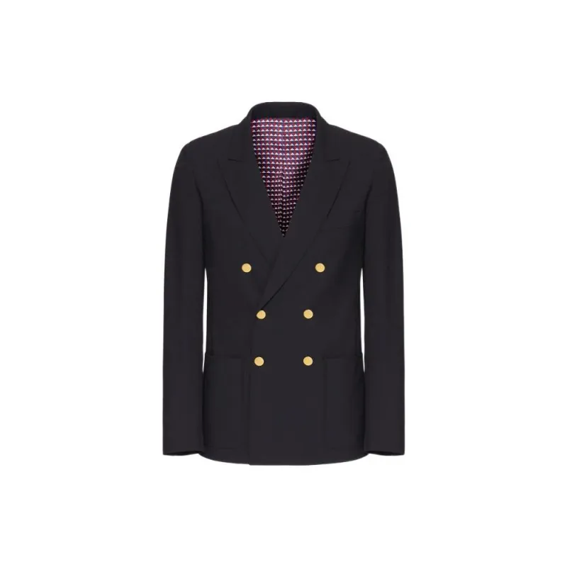 Valentino Double Breasted Long Sleeved Jacket-0