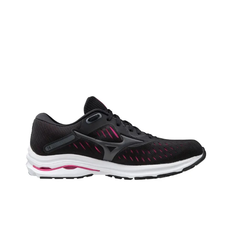 Mizuno Wave Rider 24 Wide 'Black Pink' Women's-1