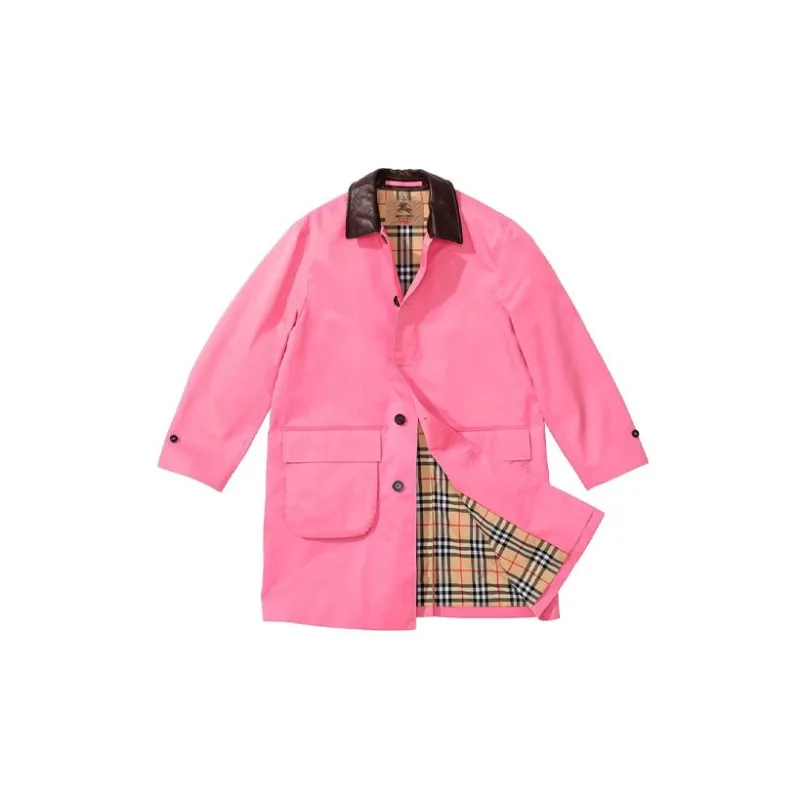 Supreme X Burberry Leather Collar Trench-5