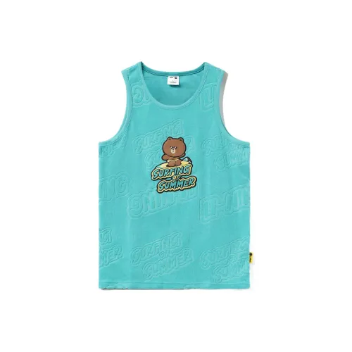 Line Friends X LINING Sports Fashion Collection Tank Tops Unisex Ice Celadon Green