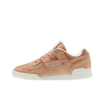 Reebok Workout Lo Plus Cushioning Anti-Slip And Wear-Resistant Low-Top Skateboard Shoes Women's Brown Pink