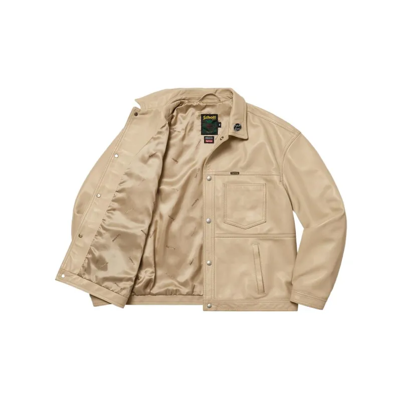 Supreme Schott Leather Work Jacket-5