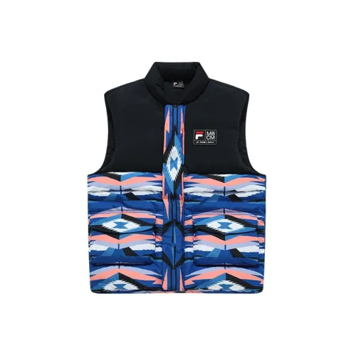 Marcelo Burlon X FILA FUSION Marcelo Burlon Collaboration Collection Vests Men Blue Background Diamond