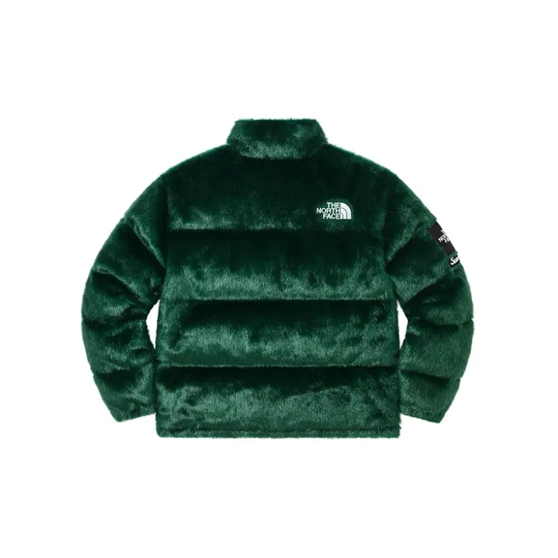 Supreme The North Face Faux Fur Nuptse Jacket Black M - POIZON